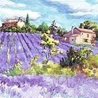 344623 Салфетки д/декупажа Лавандовые поля 33*33 																										